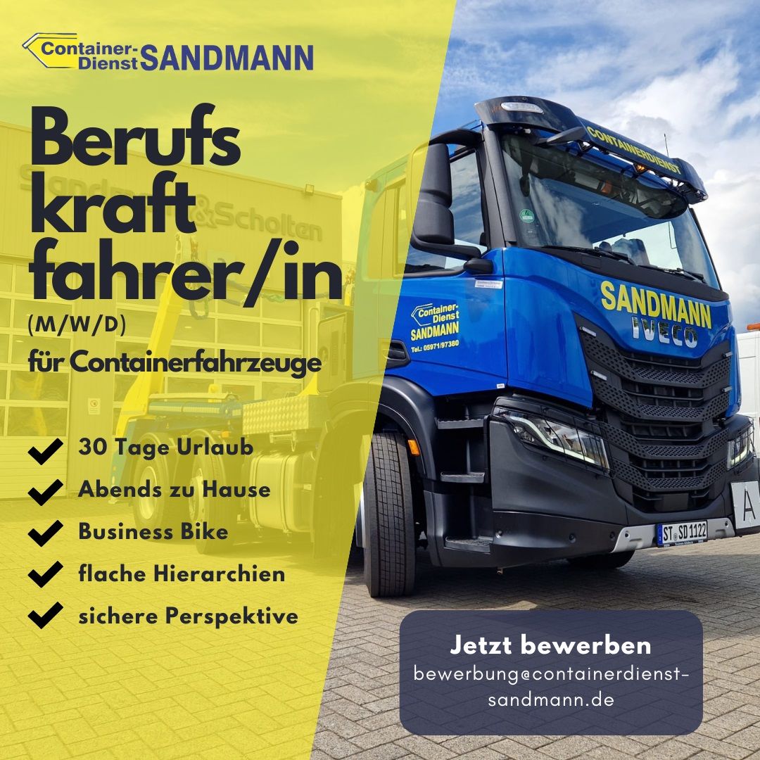 Berufskraftfahrer/in (m/w/d) für Containerfahrzeuge